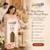 Harimodini Lily of the Valley bambooless dhoop sticks with Indian family at home, burning dhoop stick, floral fragrance, and family peace CTA.