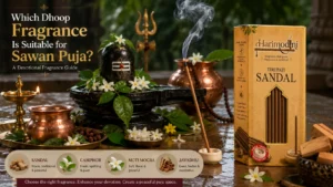 Harimodini Tirupati Sandal dhoop sticks with Shiva puja setup for Sawan